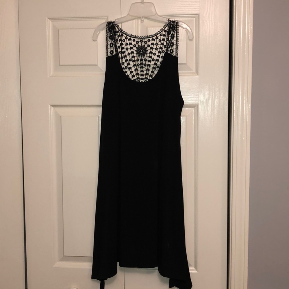 black swim-suit coverup